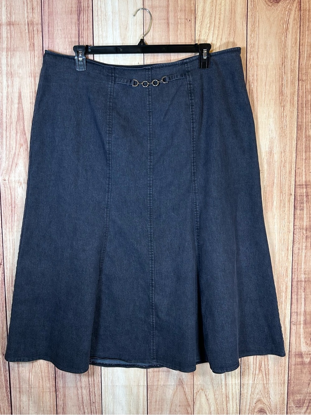 Nycc New York Clothing Women’s Skirt Blue Denim Sz 20W Long 2XL Modest #360